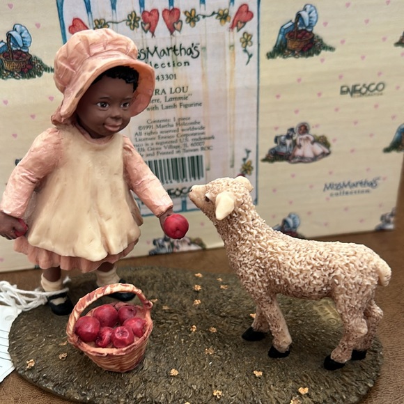 NWT ENESCO 1991 Miss Martha's Collection, Sara Lou, “Here Lammie" 443301 - Picture 2 of 12